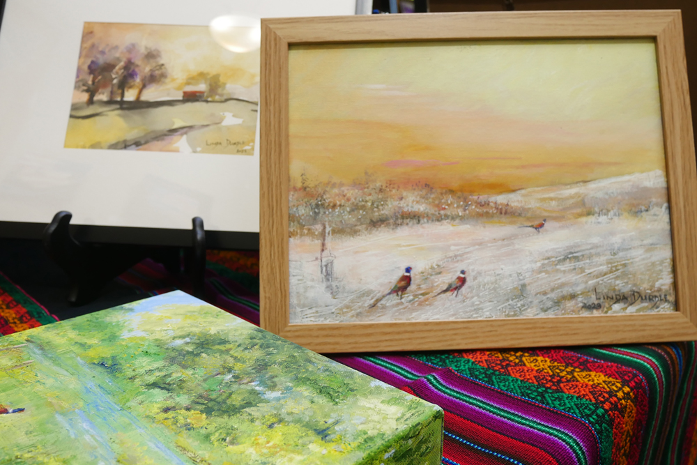 Three paintings by Linda Durdle